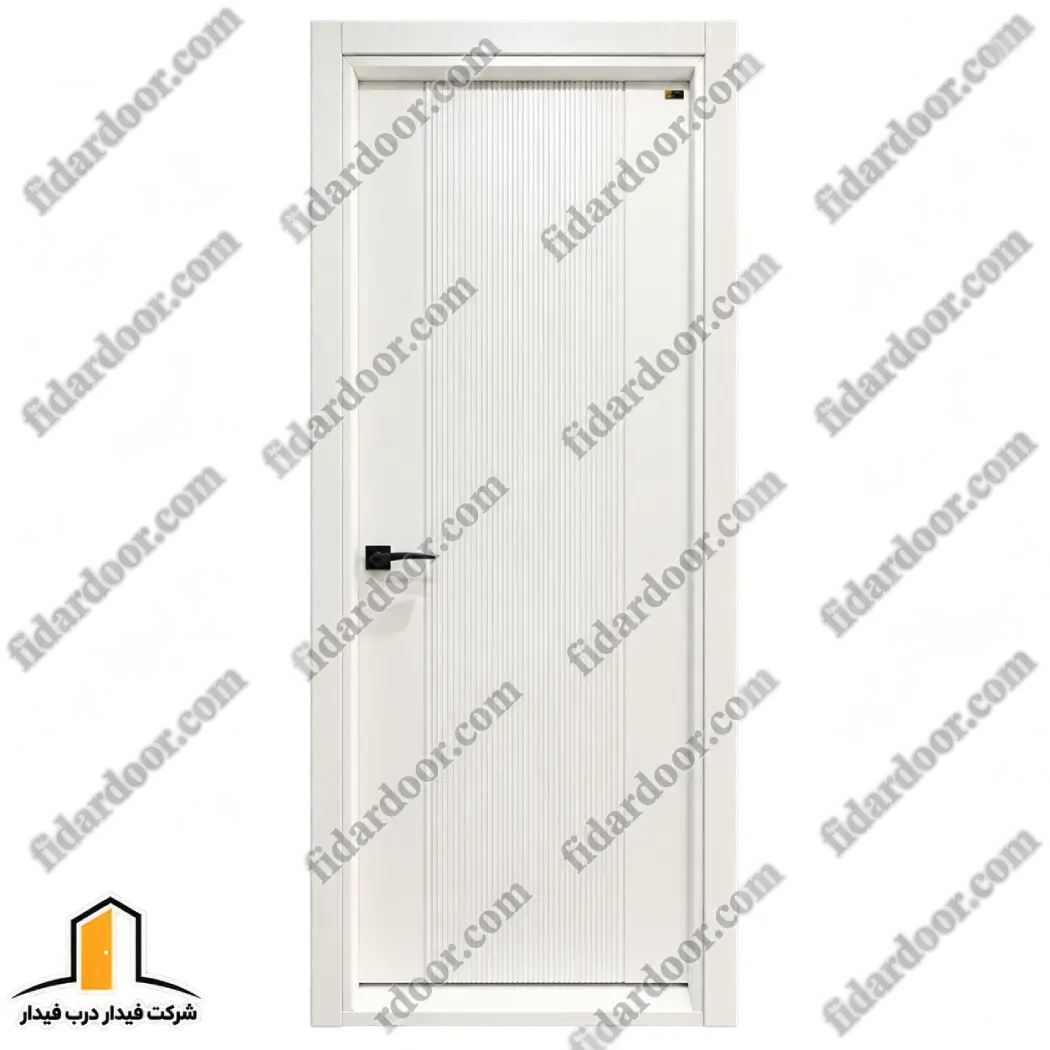 درب اتاق خواب مدرن شیارهای عمودی ساده p-427