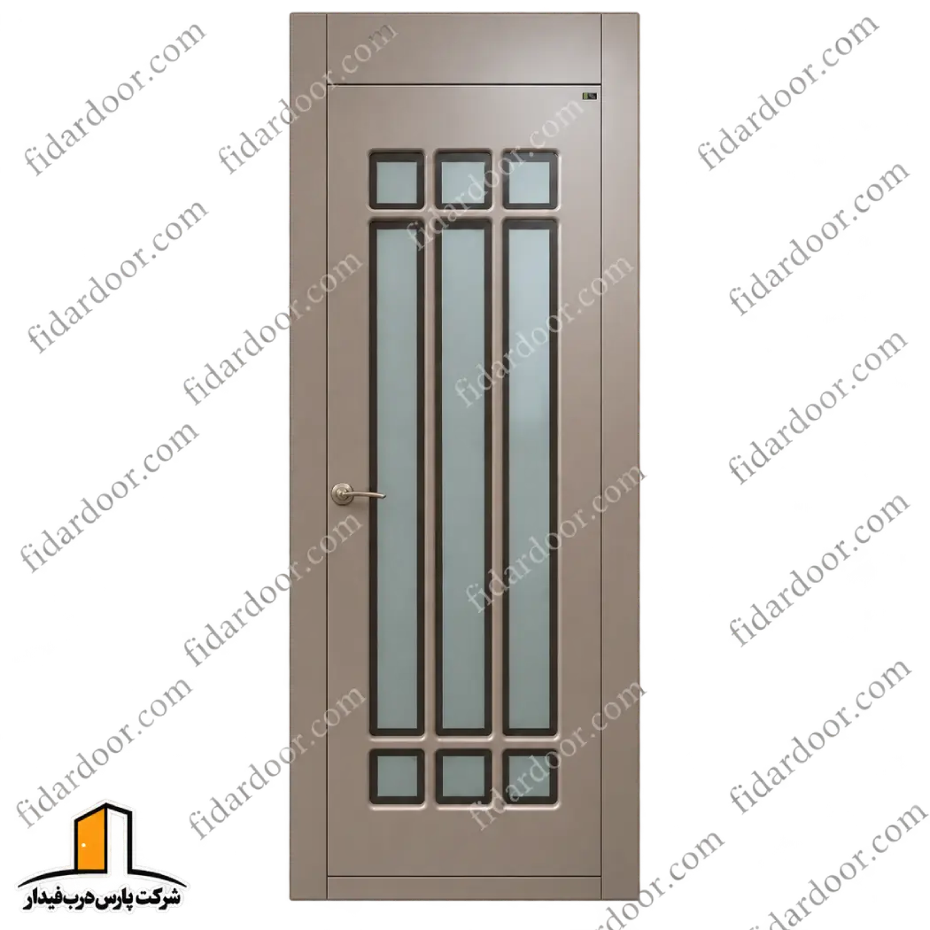 درب داخلی شیشهخور p-428