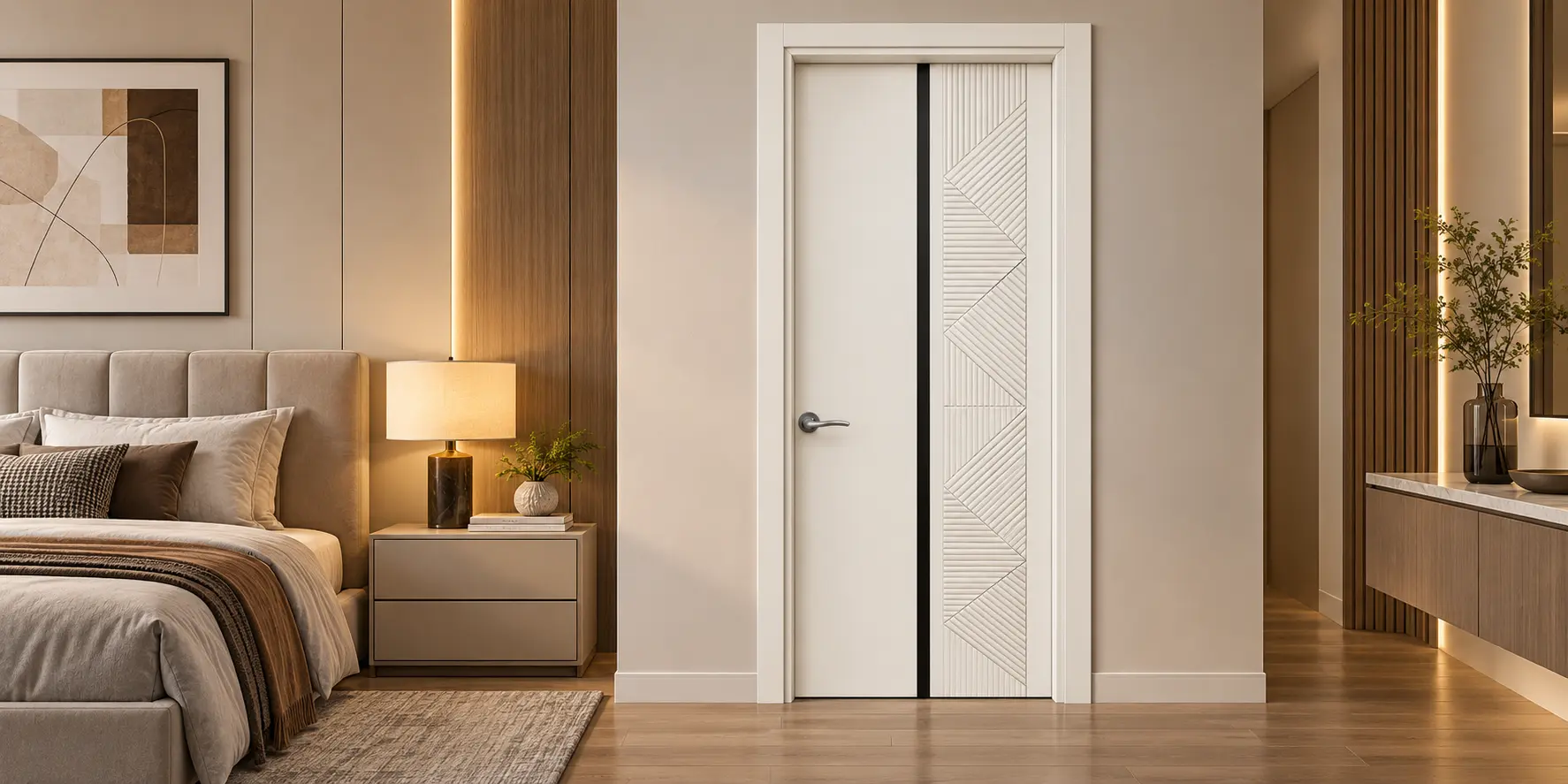 درب اتاق خواب مدرن طراحی هندسی مدرن 431-p 