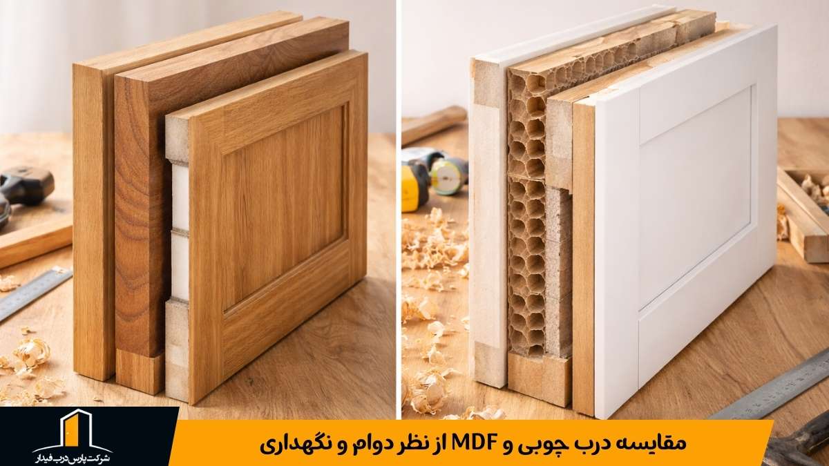 مقایسه درب چوبی و MDF از نظر دوام و نگهداری