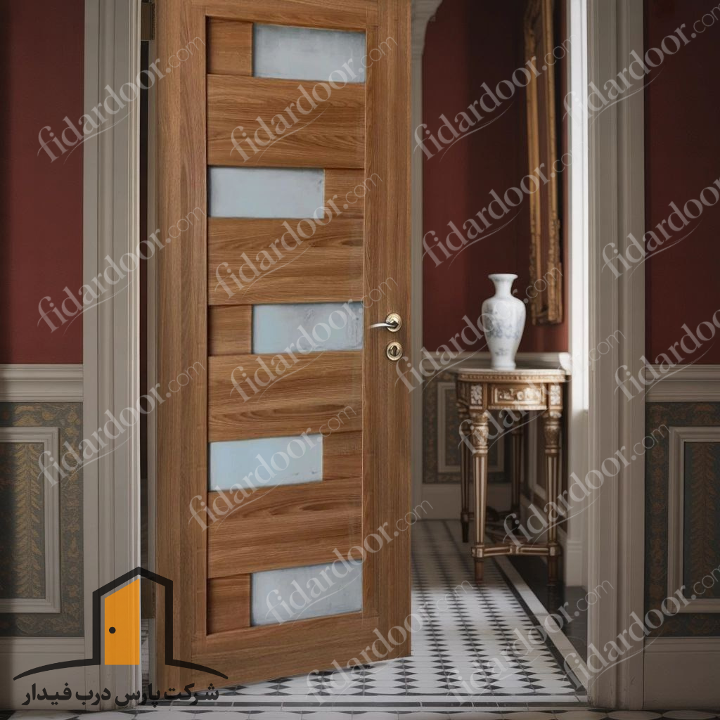 درب داخلی شیشه خور پازلی فیدار tw-30